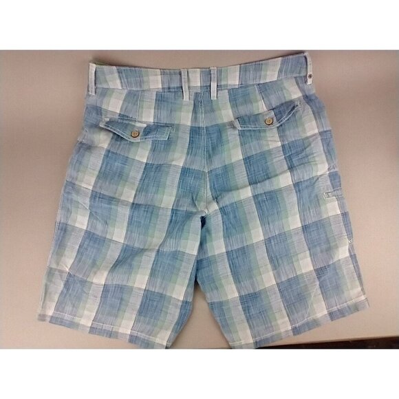 Tommy Bahama Relax Shorts Mens 33x10 100% Linen Plaid Bermuda Beach - Picture 3 of 13